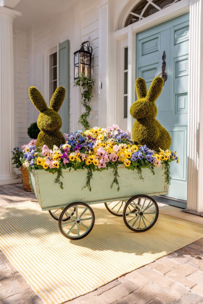 Whimsical Wagon Planter with Playful Energy