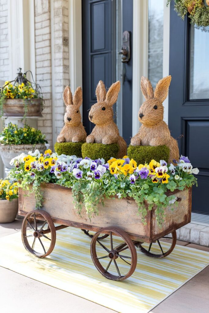 Whimsical Wagon Planter with Playful Energy