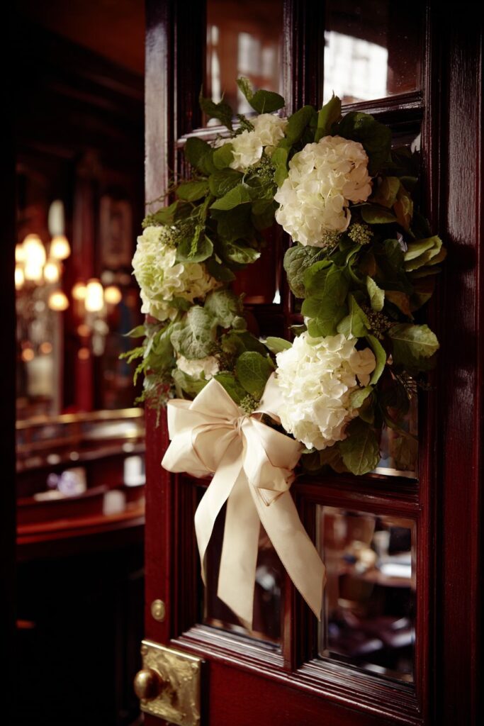 Classic Boxwood and Hydrangea Wreath