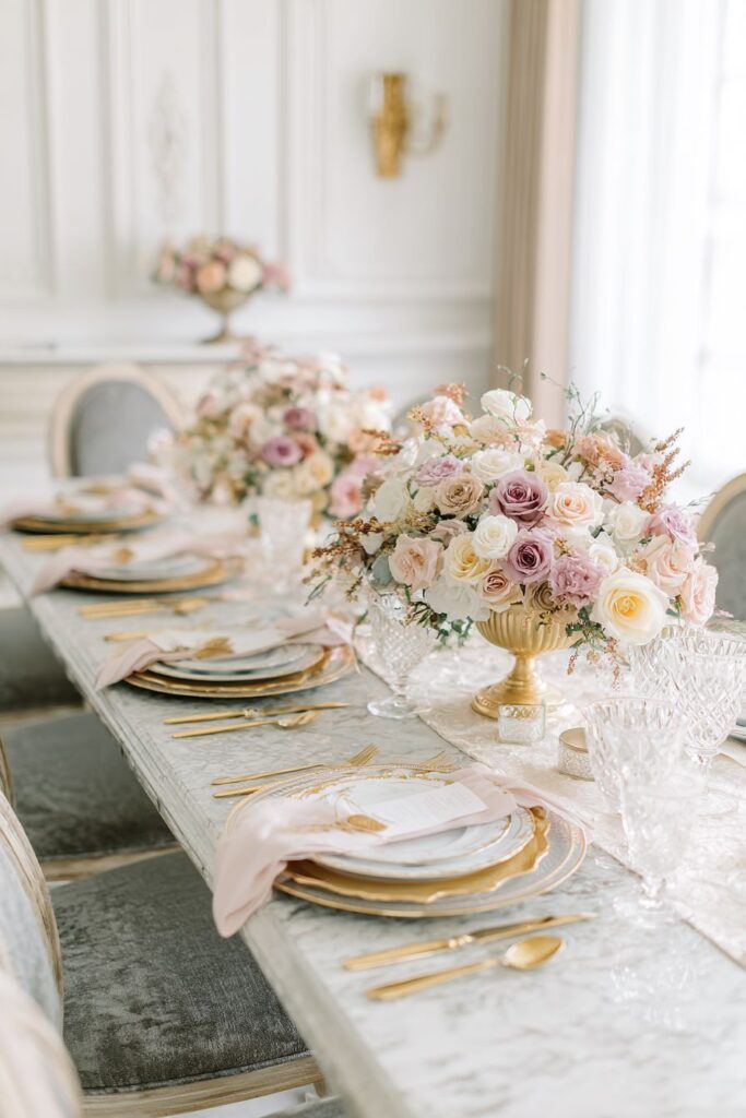 Elegant Gold Table Setting for Special Occasions