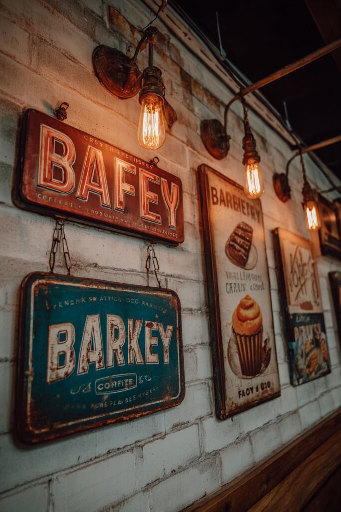 Vintage Advertising Sign Gallery Wall