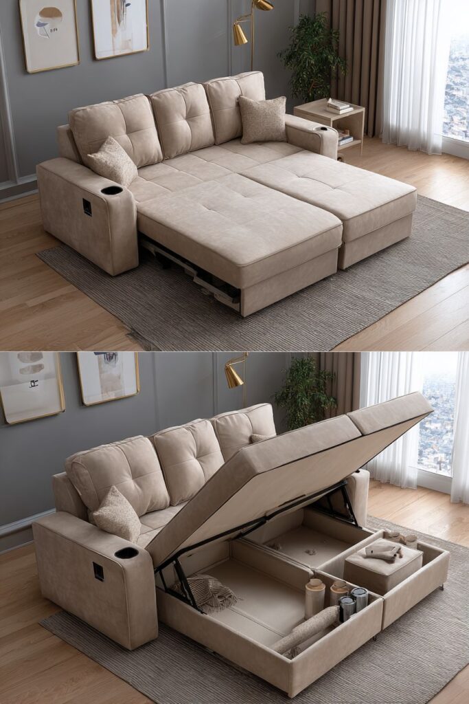 Space-Saving Sofa Bed Innovation