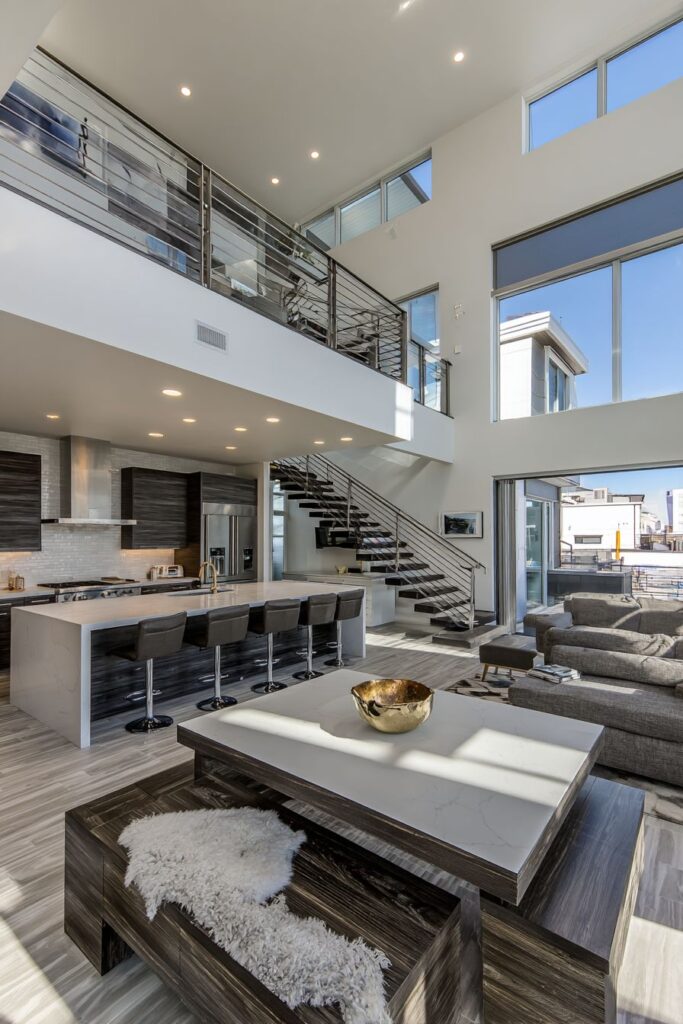 Double-Height Ceiling with Dramatic Natural Light