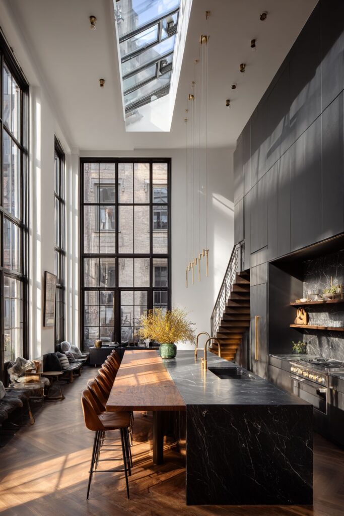 Double-Height Ceiling with Dramatic Natural Light
