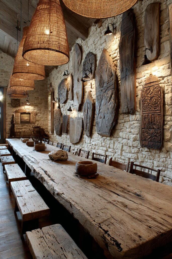 French Doors with Garden Connection and Bleached Oak Table