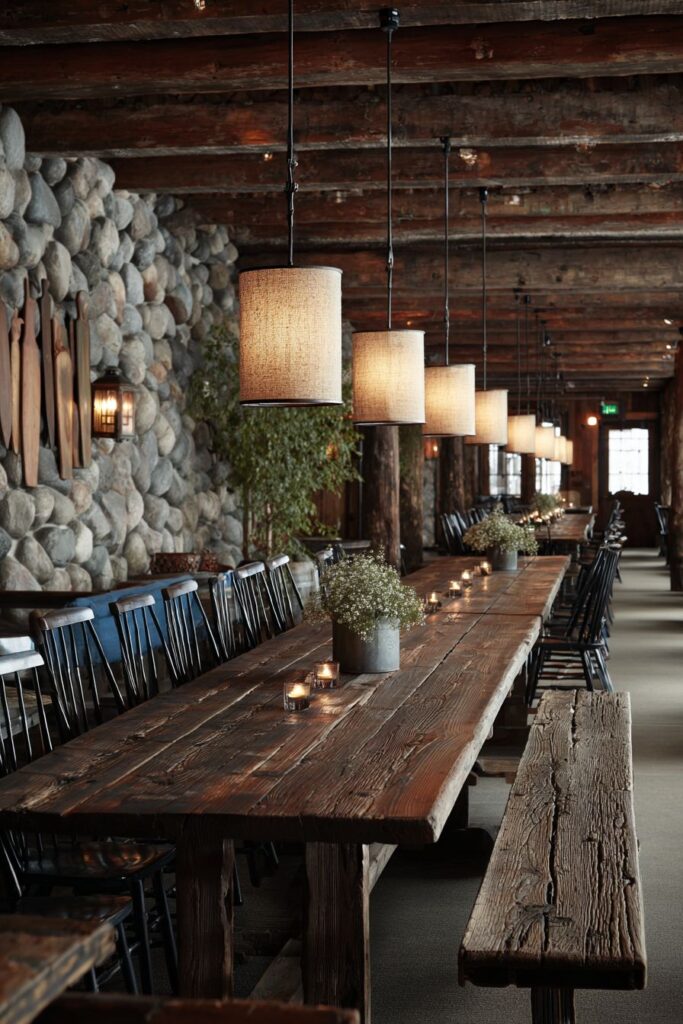 French Doors with Garden Connection and Bleached Oak Table