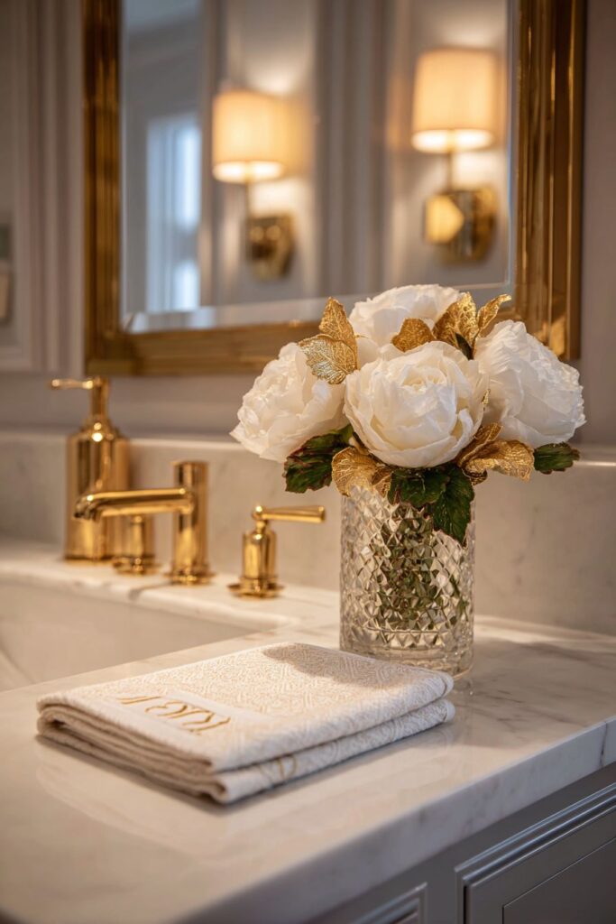 Elegant Powder Room Guest Preparation