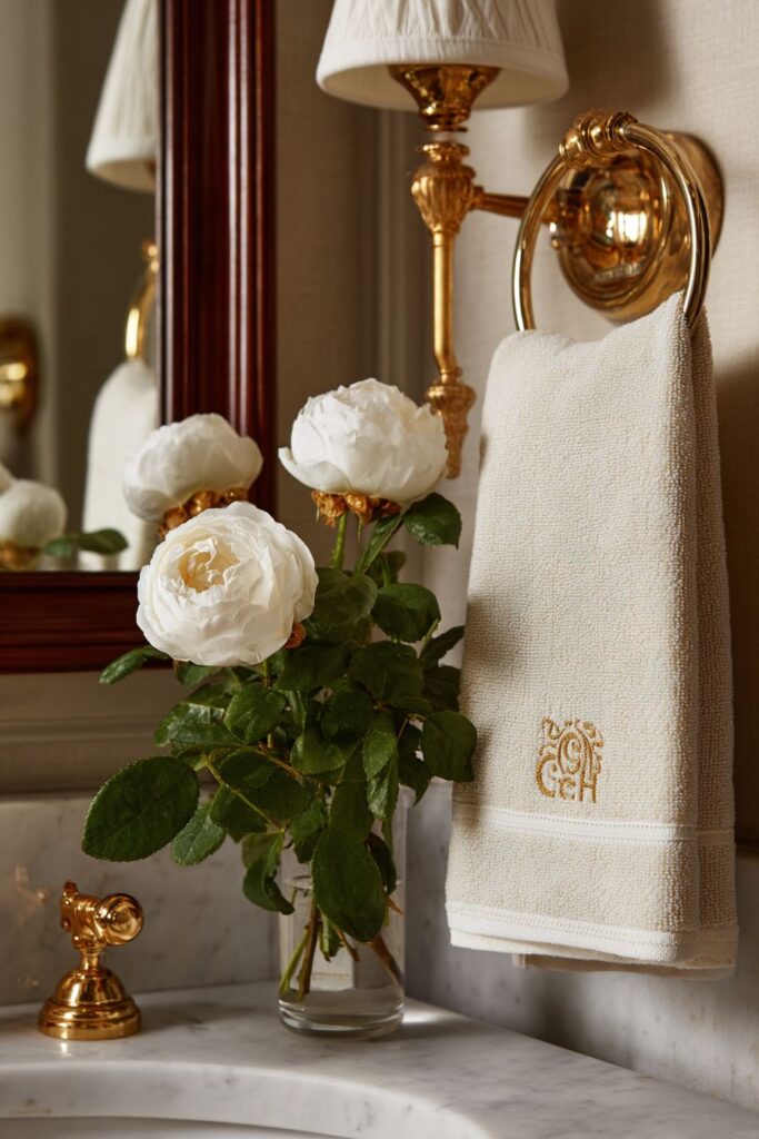Elegant Powder Room Guest Preparation