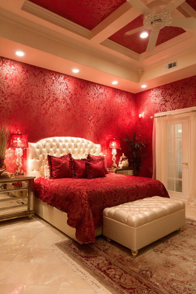 Luxurious Red Silk Opulence