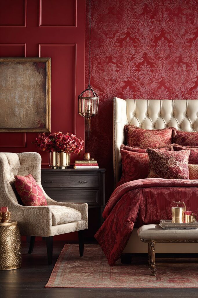 Luxurious Red Silk Opulence