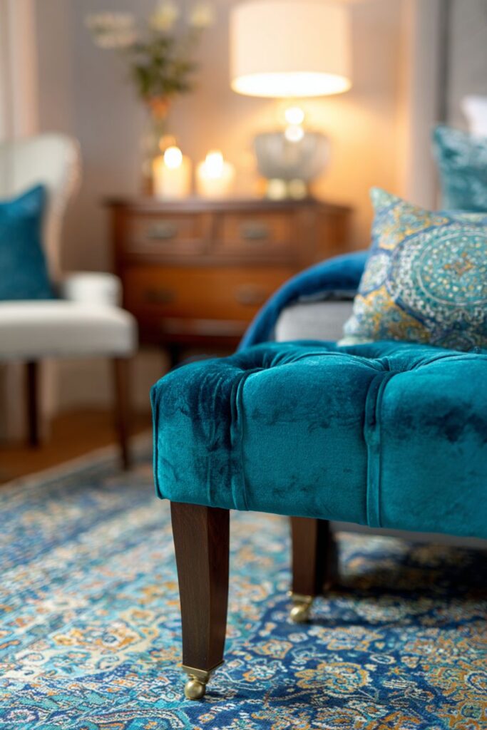 Luxurious Tufted Bench Focus