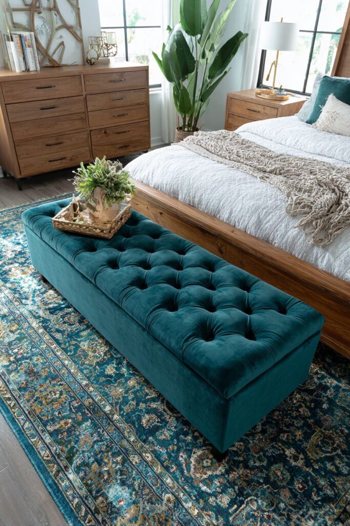 Luxurious Tufted Bench Focus