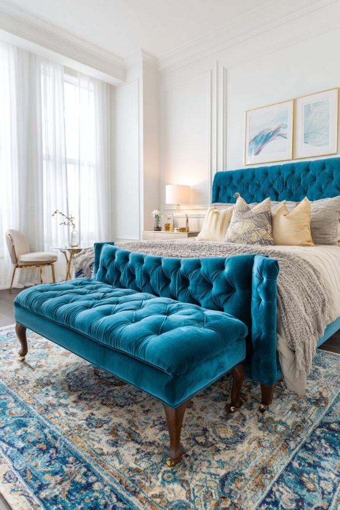 Luxurious Tufted Bench Focus