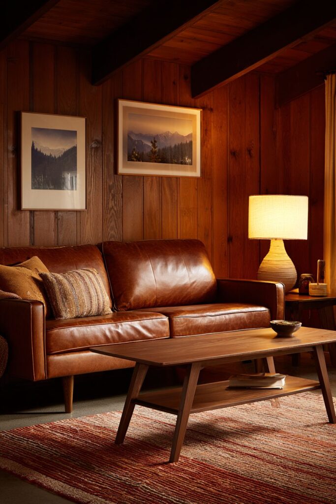 Mid-Century Cognac Vintage Appeal