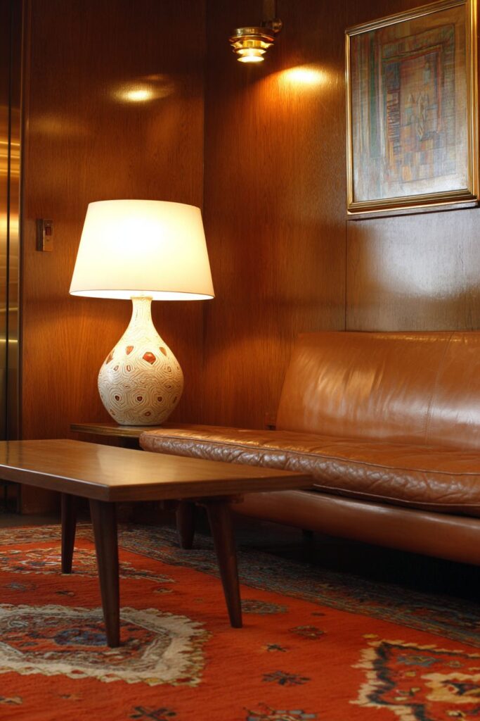 Mid-Century Cognac Vintage Appeal