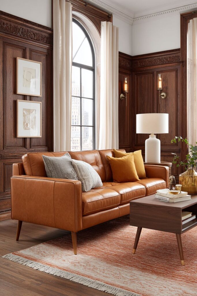 Mid-Century Cognac Vintage Appeal