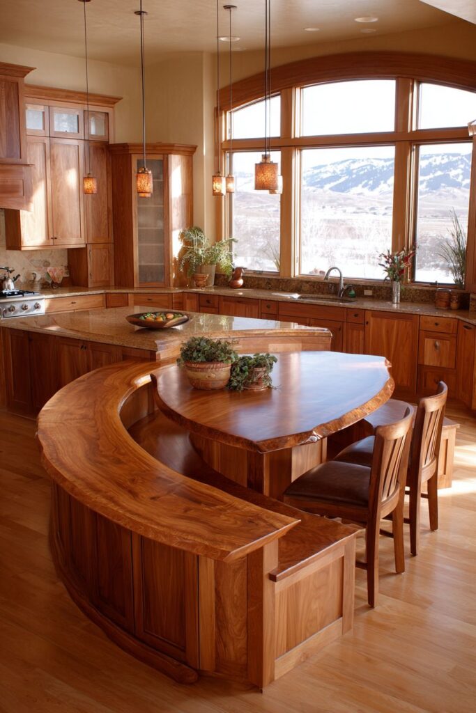 Integrated Maple Breakfast Bar Functionality