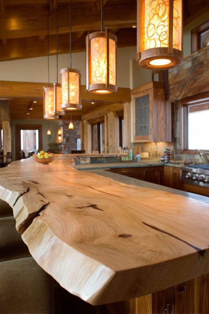 Integrated Maple Breakfast Bar Functionality