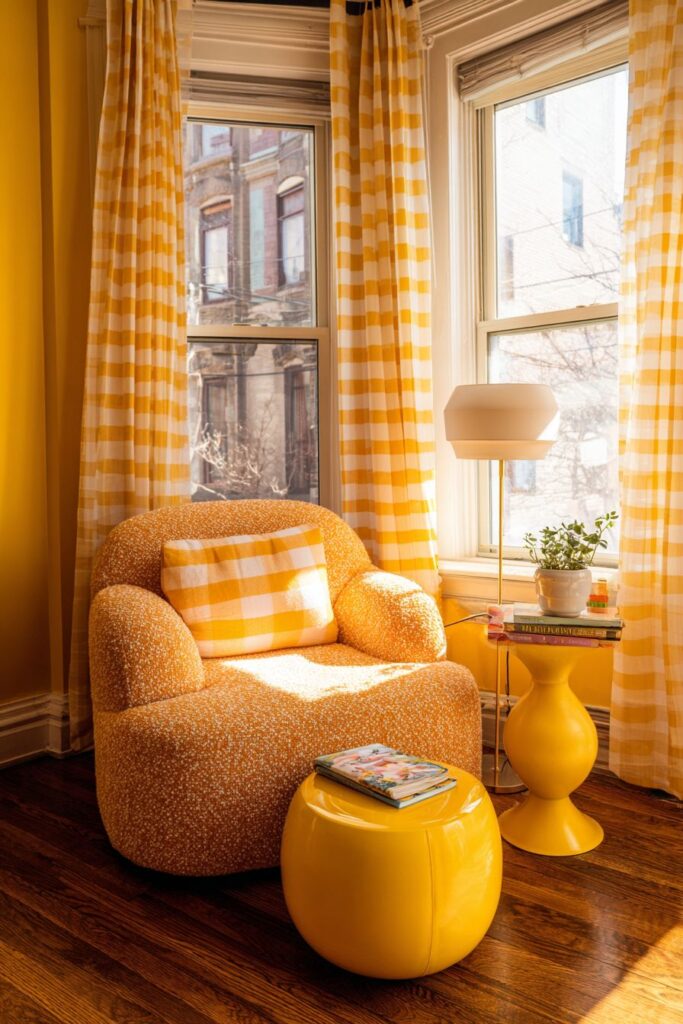 Intimate Yellow Reading Corner