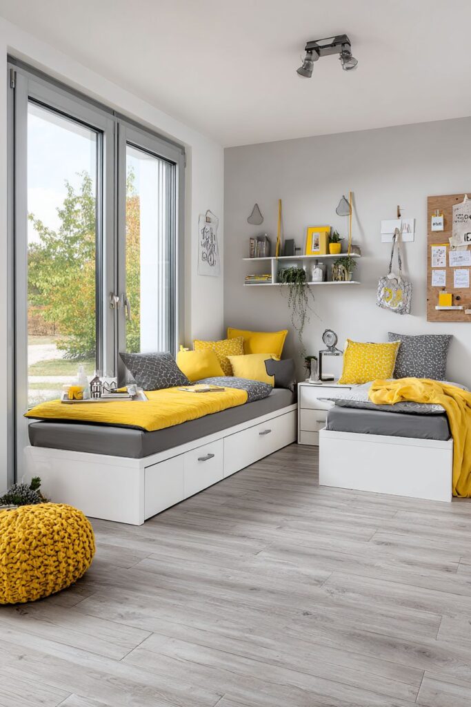 PRACTICAL FAMILY-FRIENDLY KIDS TWIN BEDROOM