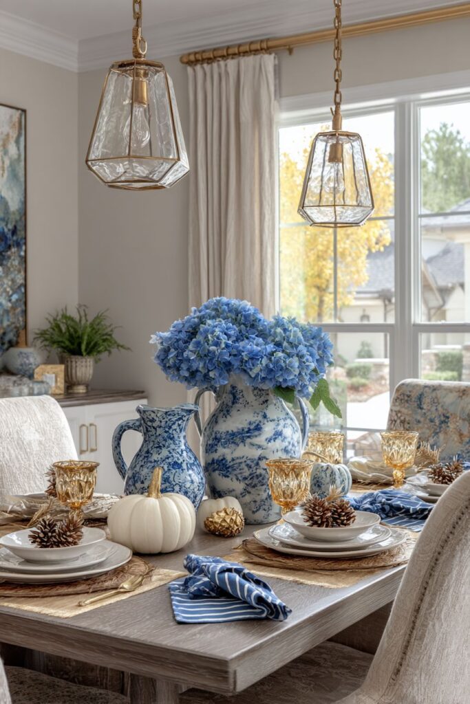 Blue Striped Pattern Sophistication