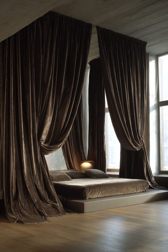 Luxurious Chocolate Textile Cocoon