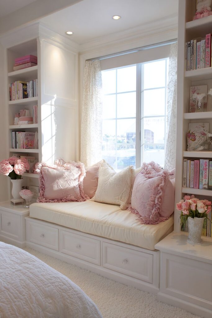 Window Seat Storage with Built-In Charm