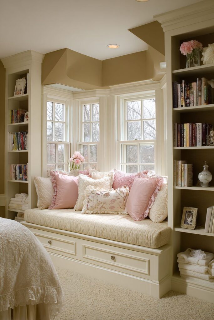 Window Seat Storage with Built-In Charm