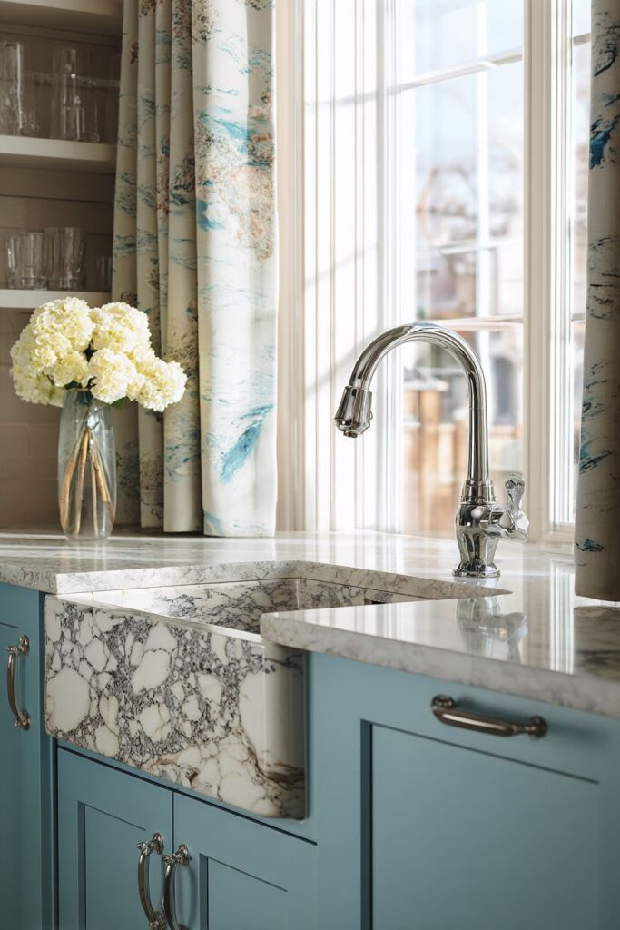 Transitional Blue-Grey Elegance