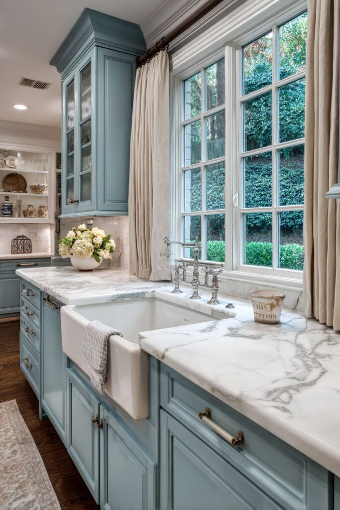 Transitional Blue-Grey Elegance