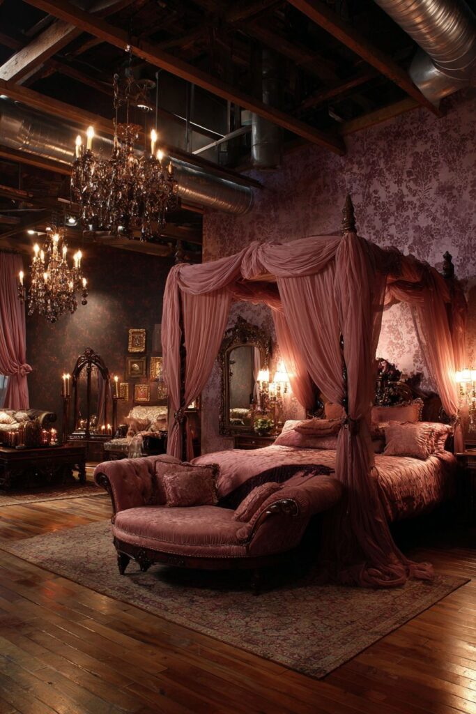 Luxurious Master Retreat with Silk Wallpaper