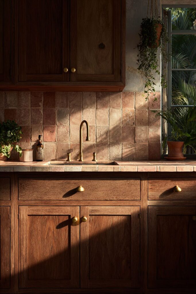 Clay Tile Backsplash Artistry