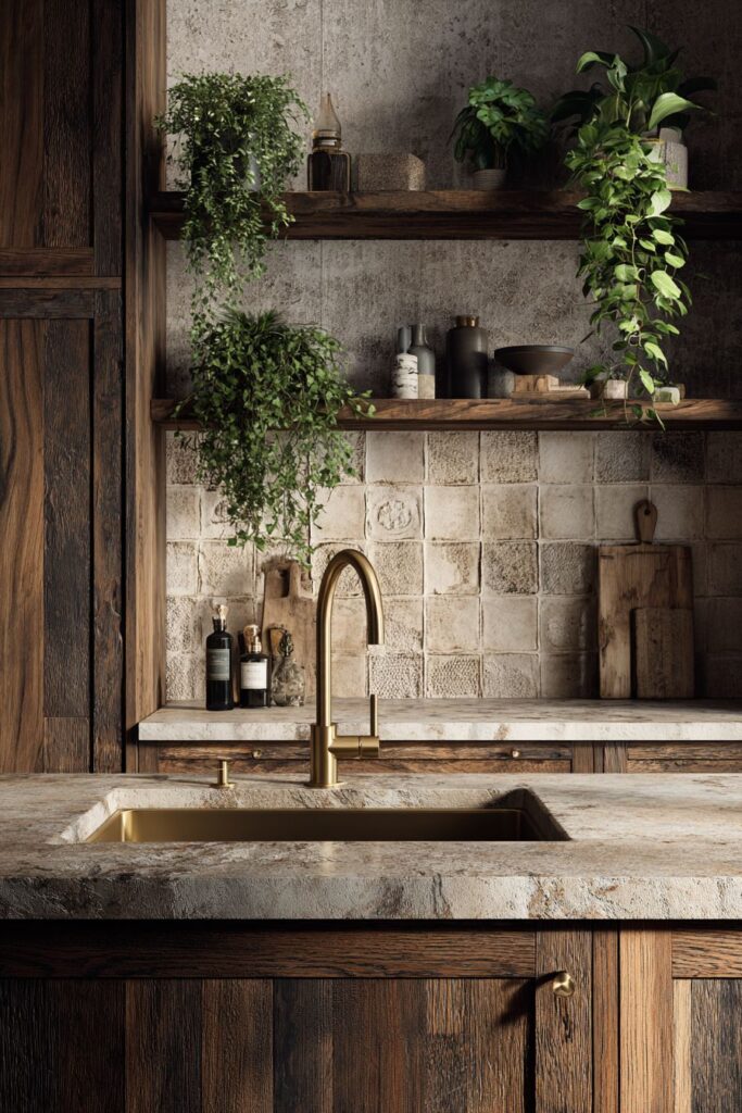 Clay Tile Backsplash Artistry