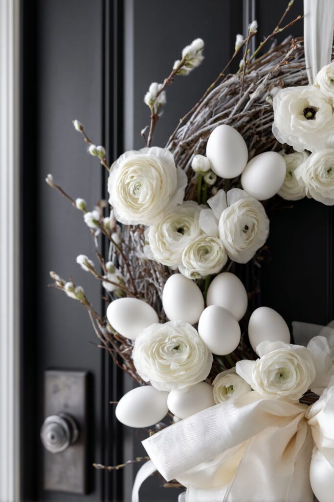 Monochromatic White Tonal Wreath