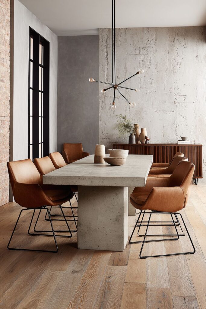 Concrete and Leather Industrial Sophistication
