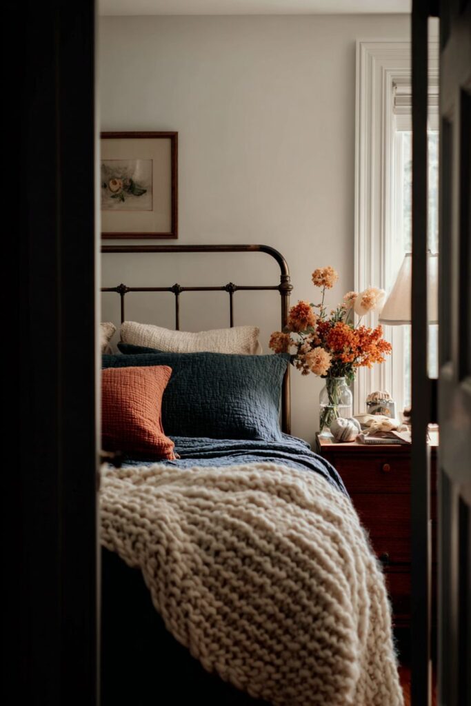 Vintage Brass with Modern Jewel-Tone Bedding