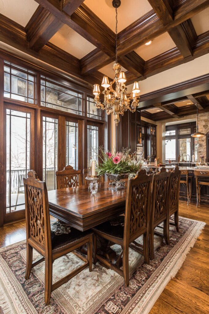 Architectural Gold Ceiling Treatment