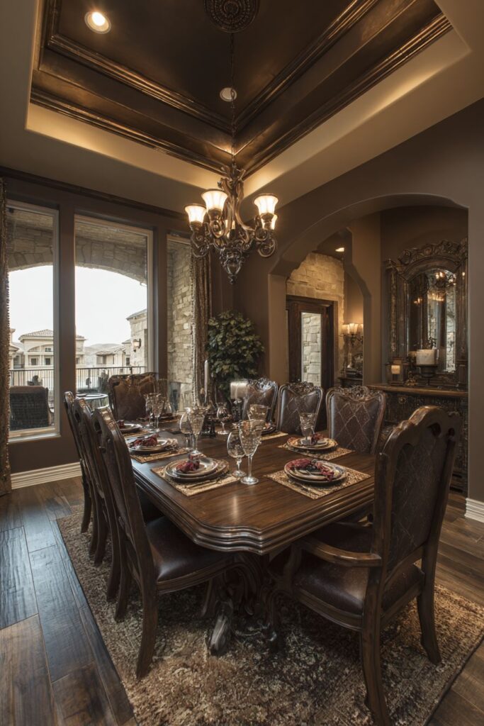 Architectural Gold Ceiling Treatment