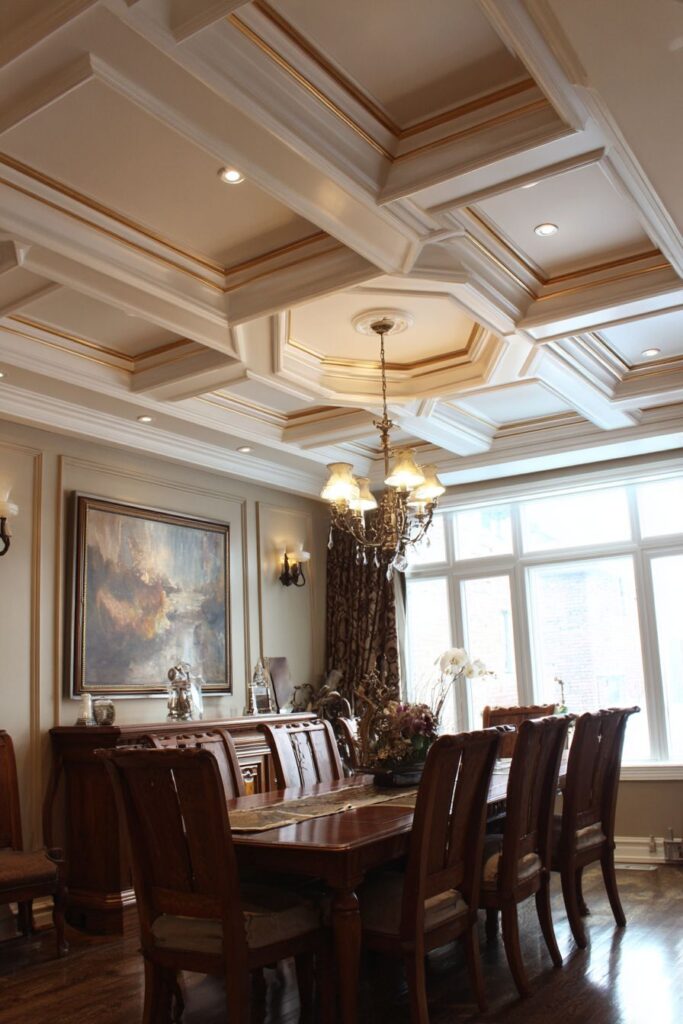 Architectural Gold Ceiling Treatment