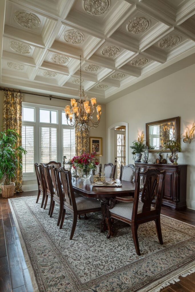 Architectural Gold Ceiling Treatment