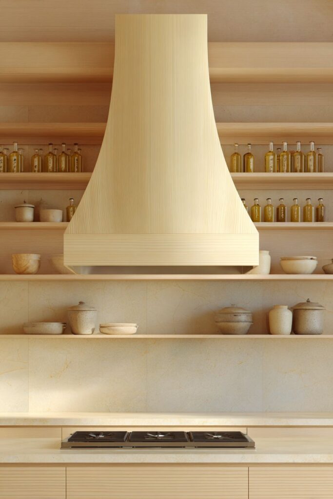 Custom Range Hood as Floating Sculpture