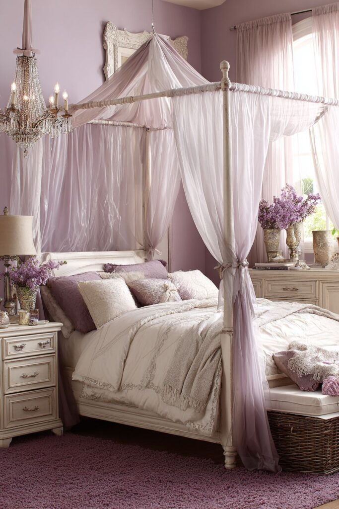 Romantic Bedroom with Ethereal Canopy