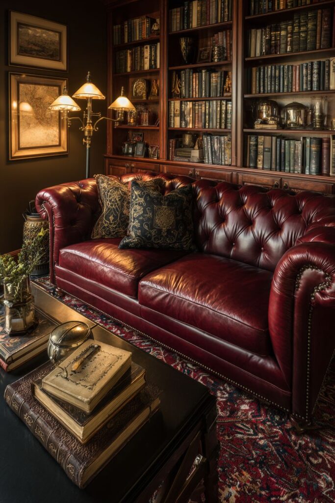 Library Luxury in Deep Burgundy