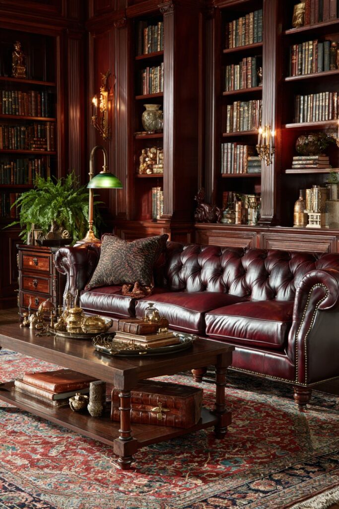 Library Luxury in Deep Burgundy