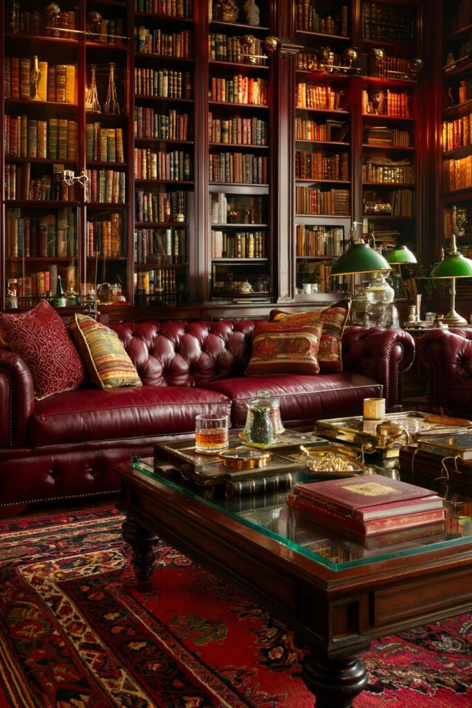 Library Luxury in Deep Burgundy