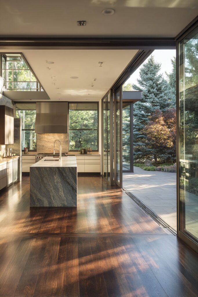 Seamless Indoor-Outdoor Kitchen Flow