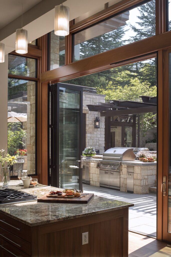 Seamless Indoor-Outdoor Kitchen Flow