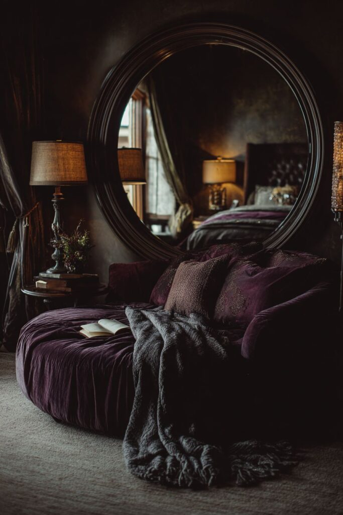 Corner Seating Elegance with Mirror Magic