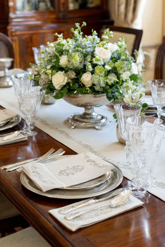 Fine Table Linen and Monogrammed Details