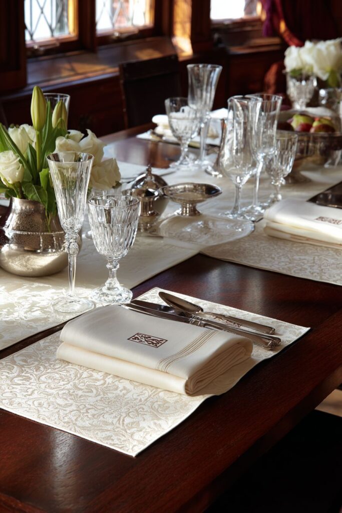 Fine Table Linen and Monogrammed Details